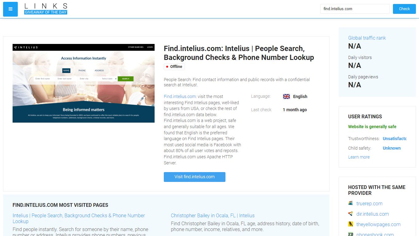 Visit Find.intelius.com - Intelius | People Search, Background Checks ...